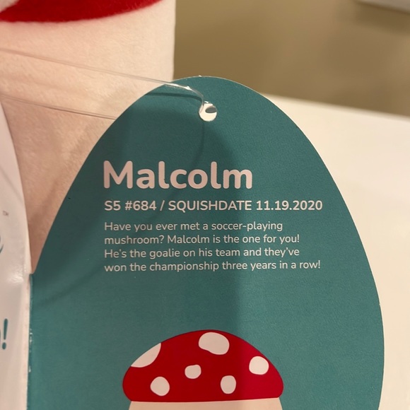 NWT 5” Malcolm the Mushroom 🍄 Squishmallow - Picture 5 of 5
